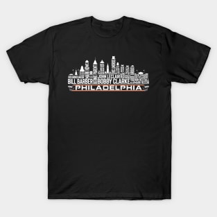 Philadelphia Hockey Team All Time Legends, Philadelphia City Skyline T-Shirt